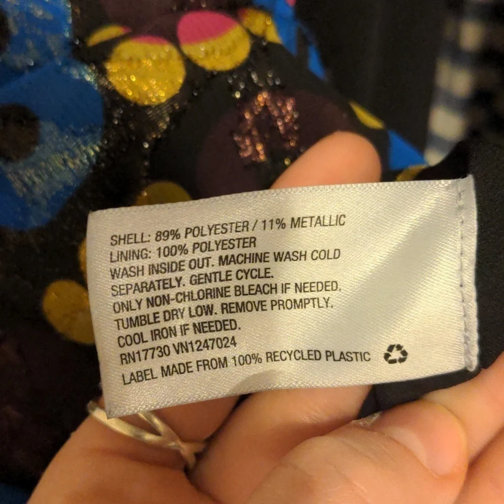 Anna Sui sleeveless metallic dress 20th Anniversary Collection - Picture 12 of 12